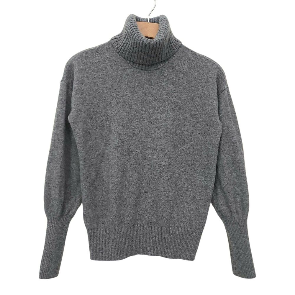 Madewell Sweater Womens XS Gray 100% Cashmere Turtleneck Soft Fabric Minimalist